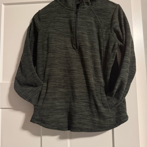 St. John's Bay Sweaters - Dark Green Quarter-zip Sweater